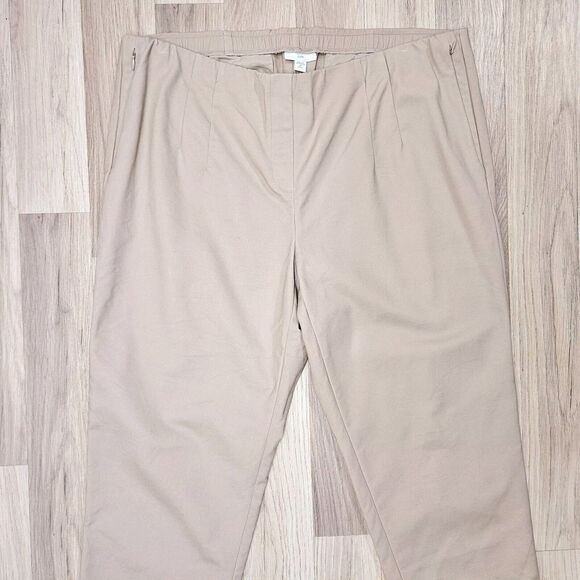 J. Jill Womens Tank Khaki Cropped Chino Pants Zipper Pockets Pull On Size 18... - Picture 2 of 10